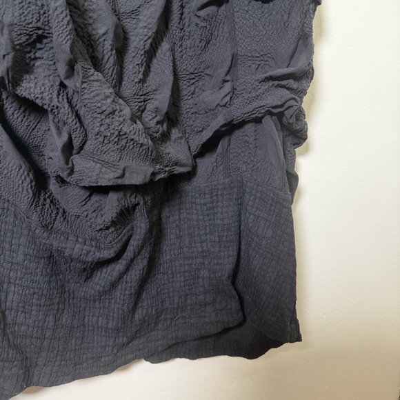 Moyuru Japan Art to Wear Oversized Tiered Black Short Sleeve Midi Dress Small - Picture 4 of 6